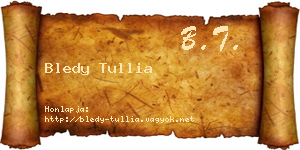 Bledy Tullia névjegykártya